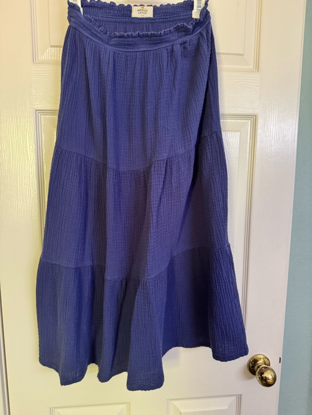 Marine Layer Purple Tiered Maxi Skirt